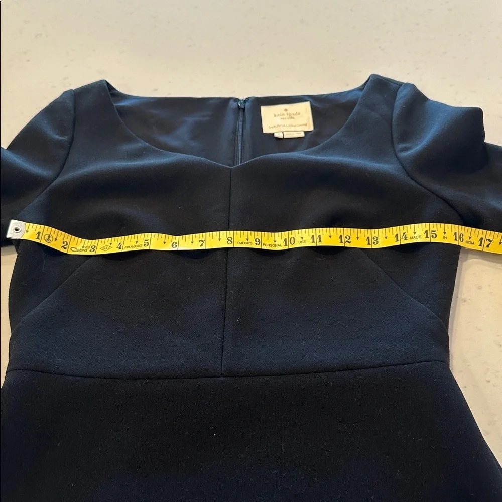 Kate Spade Black Scallop Mini Dress Size 2